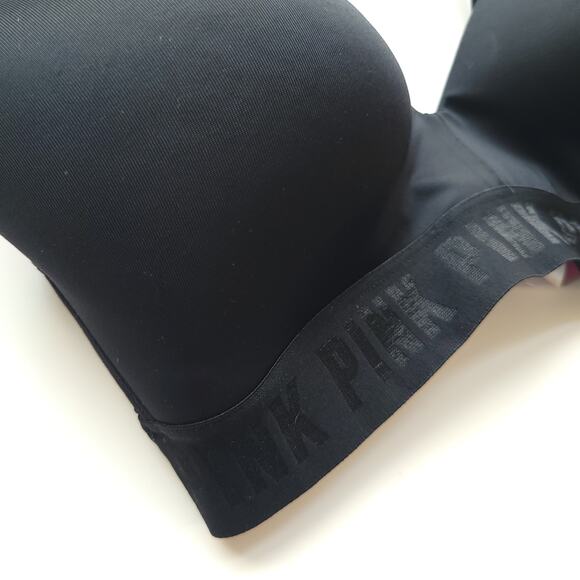 PINK Victoria's Secret Wear Everywhere Wireless Lightly Lined Bra Black 34D - Picture 4 of 10